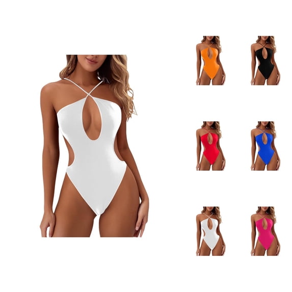 One Piece Swimsuit for Women Cut Out Backless Monokini One Piece Bathing Suit Tummy Control Performance Swimwear for Beach