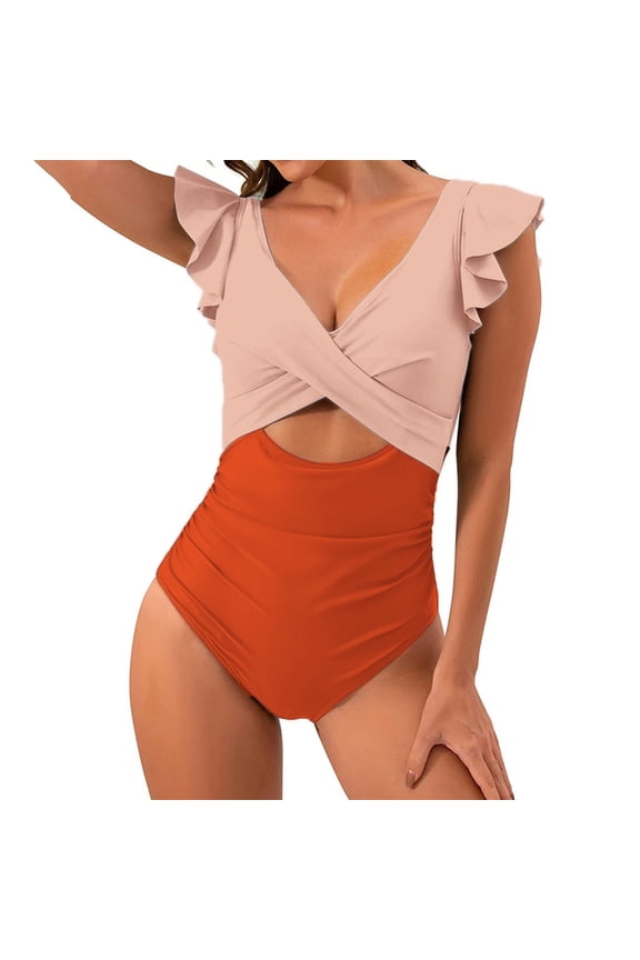 One Piece Swimsuit for Women Tummy Control Slimming And Shielding for With Straps Bathing Suits