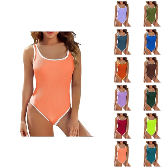 One Piece Swimsuit for Women U Neck Wrap Tie Bathing Suit High Waisted Tummy Control Monokini Performance Athletic Swimming Suit