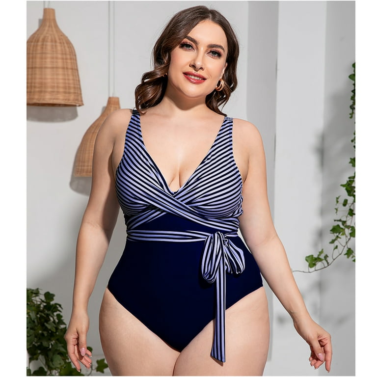 One Piece Swimsuits Plus Size Swimwear Tummy Control Bikini for Women