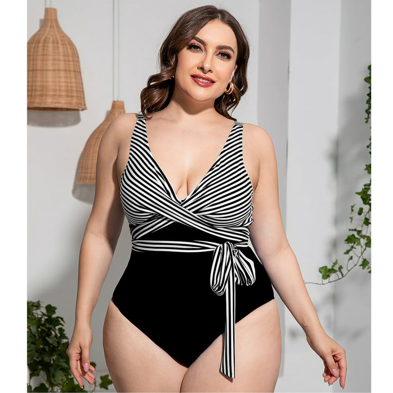 One Piece Swimsuits Plus Size Swimwear Tummy Control Bikini for