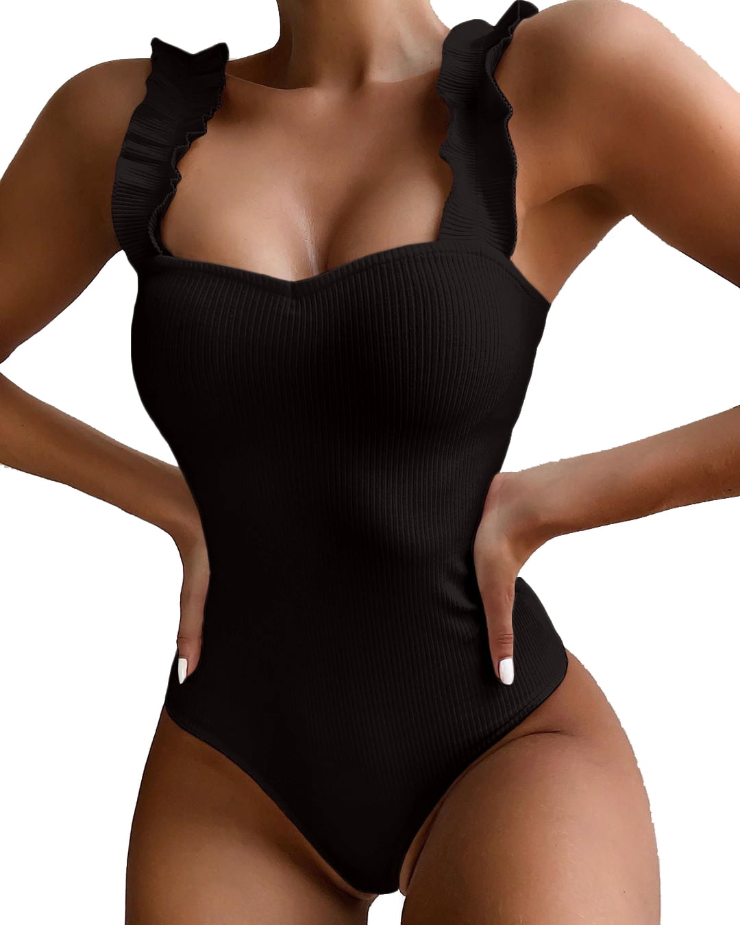 One Piece Swimsuits Tummy Control Swimwear Bathing Suits,M, 