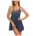 thumbnail image 1 of One Piece Swimsuits for Women Ruched Hollow Bathing Suits Beachwear Tummy Control Push-Up Padded Swimwear,Suitable for Holiday, Travel and Seaside, 1 of 6
