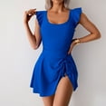 thumbnail image 1 of One Piece Swimsuits for Women With Skirt 2025 Spring Fashion Conservative Solid Color Skirt Style Split Joint Swimsuit Set, 1 of 9