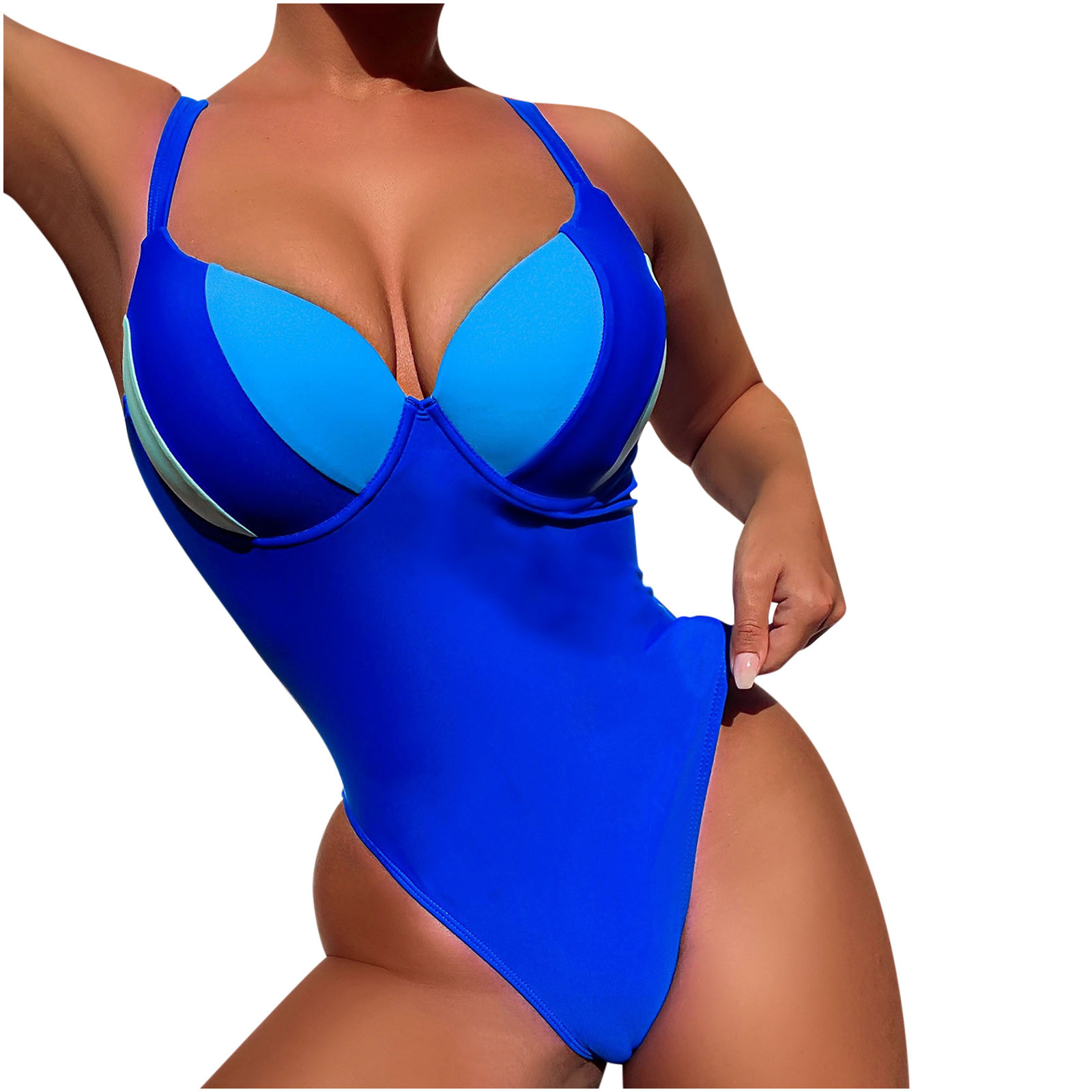One Piece Swimsuits for Women Zip Front Rash Guard Short Sleeve Tummy