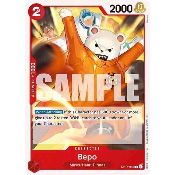 One Piece The Azure Sea's Seven Common Bepo OP14-012