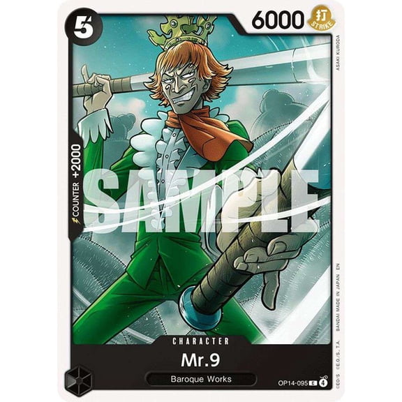 One Piece The Azure Sea's Seven Common Mr.9 OP14-095
