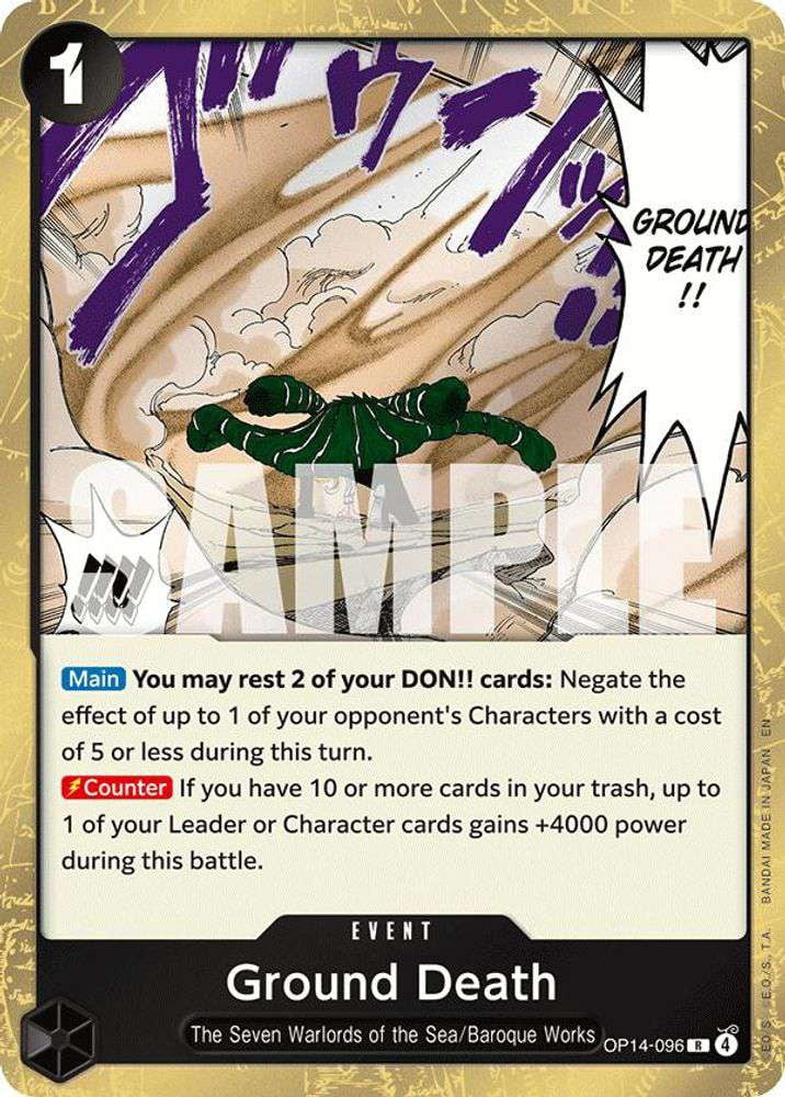 One Piece The Azure Sea's Seven Rare Ground Death OP14-096