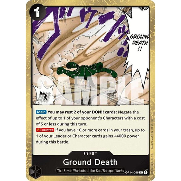 One Piece The Azure Sea's Seven Rare Ground Death OP14-096