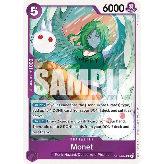 One Piece The Azure Sea's Seven Rare Monet OP14-074
