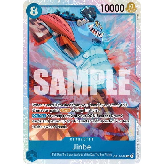 One Piece The Azure Sea's Seven Super Rare Jinbe OP14-049
