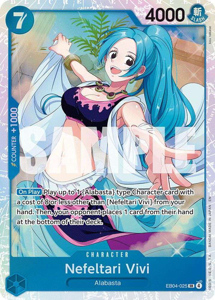 One Piece The Azure Sea's Seven Super Rare Nefeltari Vivi EB04-025