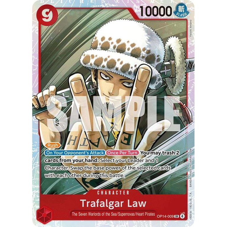 One Piece The Azure Sea's Seven Super Rare Trafalgar Law OP14-009