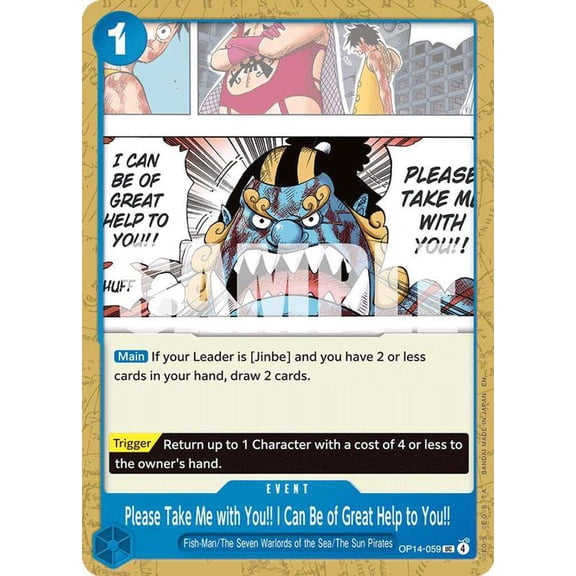 One Piece The Azure Sea's Seven Uncommon Please Take Me with You!! I Can Be of Great Help to You!! OP14-059