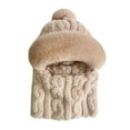 thumbnail image 1 of One Piece Thermal Knitted Hats Neck Warm Cycling Windproof Plush Fluffy Beani, 1 of 1