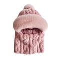 thumbnail image 1 of One Piece Thermal Knitted Hats Neck Warm Cycling Windproof Plush Fluffy Beani, 1 of 7