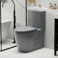 thumbnail image 1 of One-Piece Toilet for Bathrooms,Modern Toilet Elongated Bowl with Soft Close Seat,1.1/1.6 GPF,Gray, 1 of 8