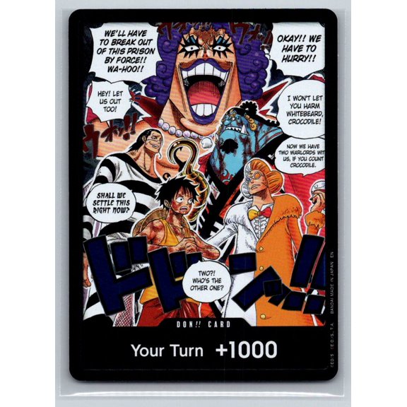 One Piece Trading Card Game DON!! Card Alternate Art The Time of Battle English