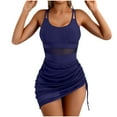 thumbnail image 1 of One Piece Tummy Control Swimsuits for Women Summer Push Up Cheeky Tankini Bikini Set Self Tie Spaghetti Straps Swim Suits Quick Dry Active Bikini Beach Holiday Sexy Bathing Suit, 1 of 4