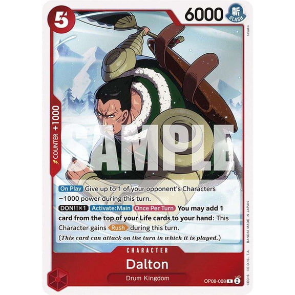 One Piece Two Legends Rare Dalton OP08-008