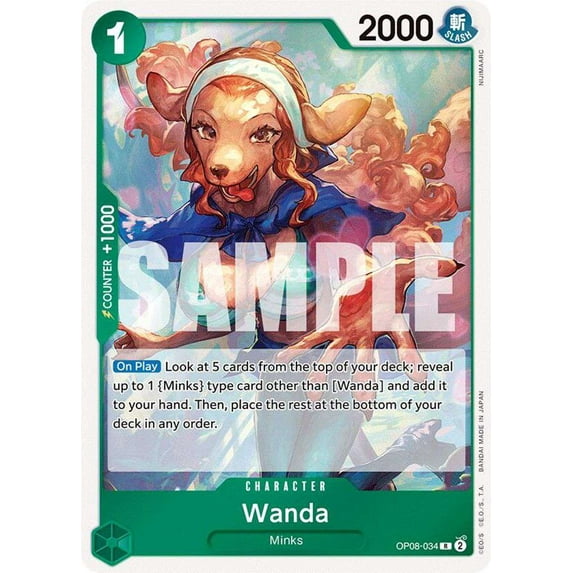 One Piece Two Legends Rare Wanda OP08-034