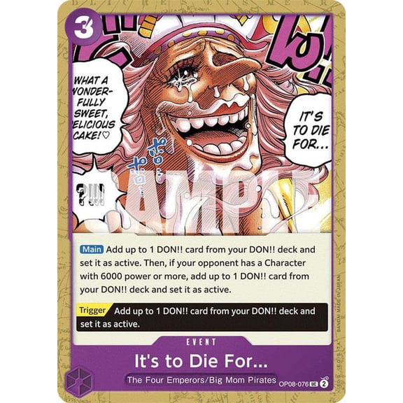 One Piece Two Legends Uncommon It's to Die For OP08-076