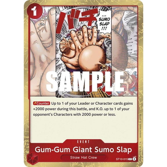 One Piece Ultra Deck: The Three Captains Common Gum-Gum Giant Sumo Slap ST10-015