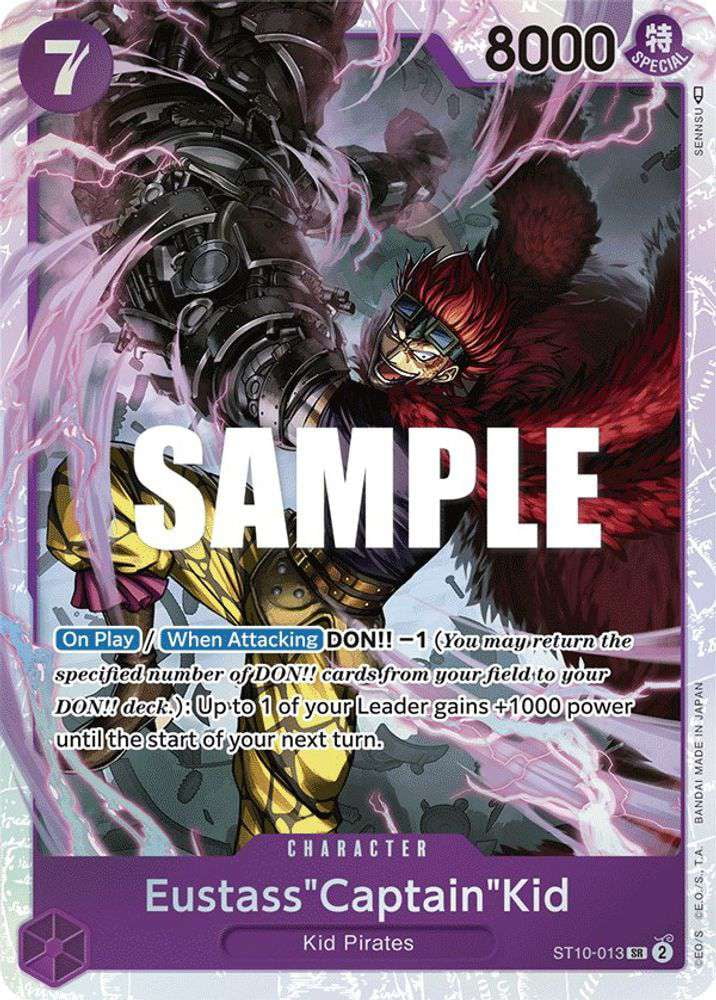 one piece card game the three captains ultra deck One Piece Ultra Deck: The Three Captains Super Rare EustassCaptainKid  ST10-013