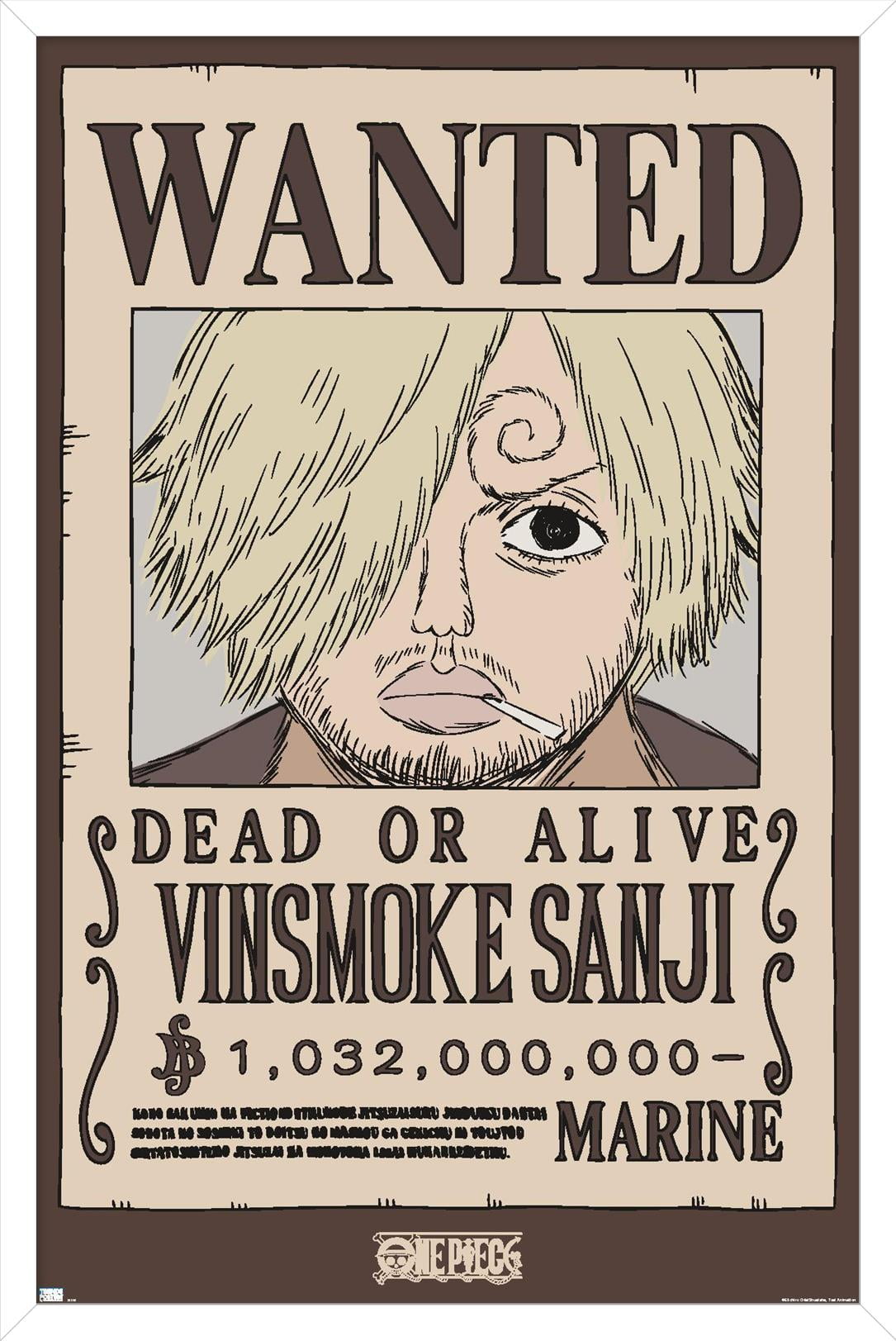 One Piece - Vinsmoke Sanji Wanted Poster Wall Poster, 14.725