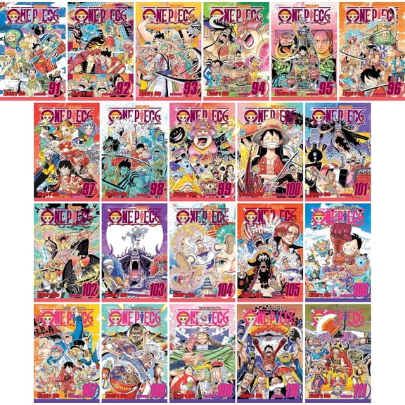 One Piece Volumes 91-111 Manga Collection by Eiichiro Oda, 21-Book Set