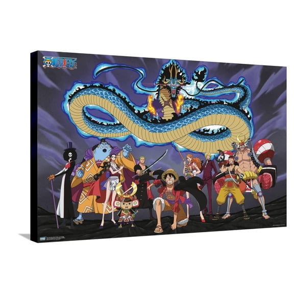 One Piece: Wano Country - Crew Dragon Canvas Wall Poster, 22.375" x 34"