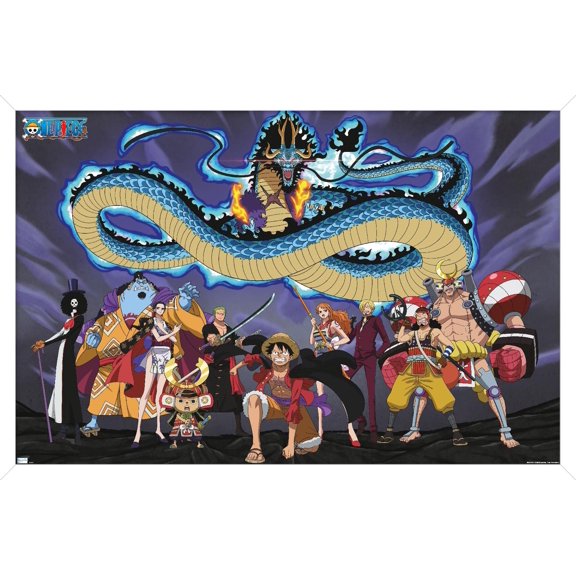 One Piece: Wano Country - Crew Dragon Wall Poster, 22.375" x 34" Framed