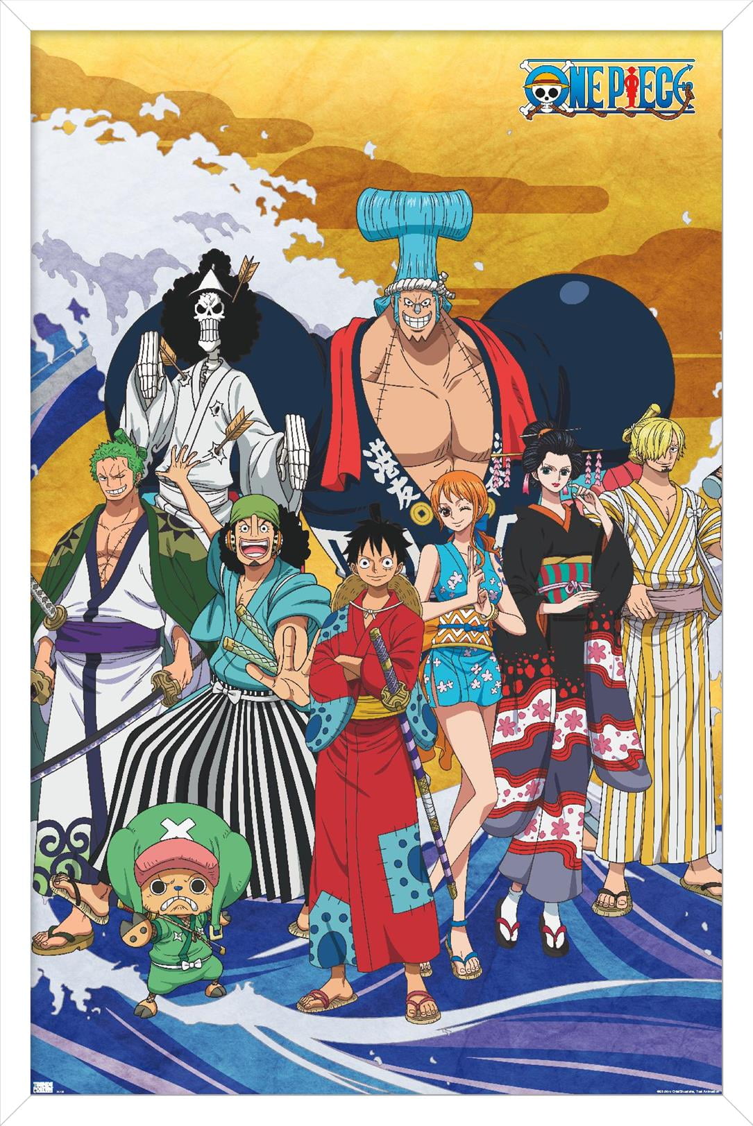 One Piece: Wano Country - Crew On Wave Wall Poster, 22.375