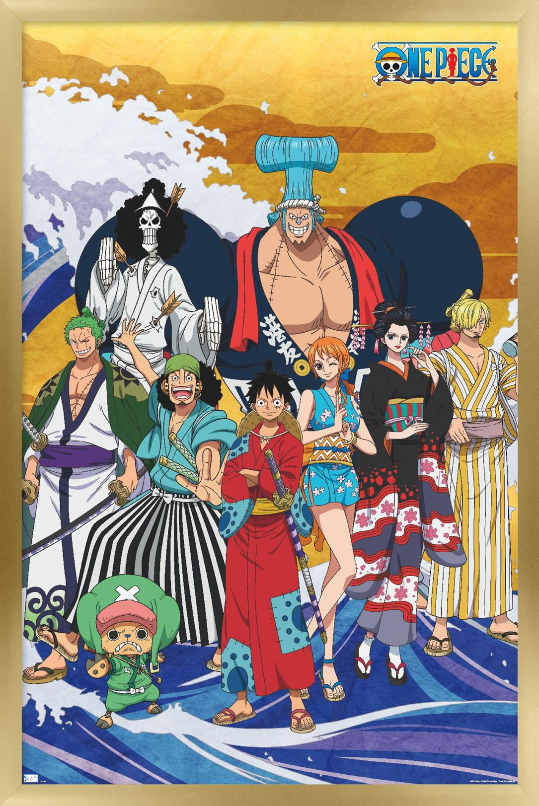 One Piece: Wano Country - Crew On Wave Wall Poster, 22.375