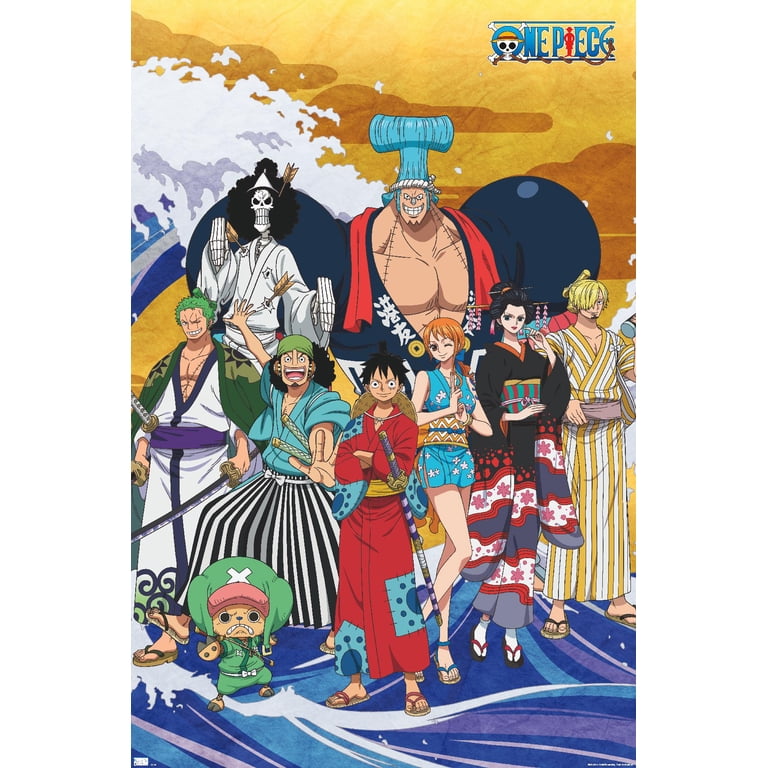 One Piece: Wano Country - Crew On Wave Wall Poster, 22.375