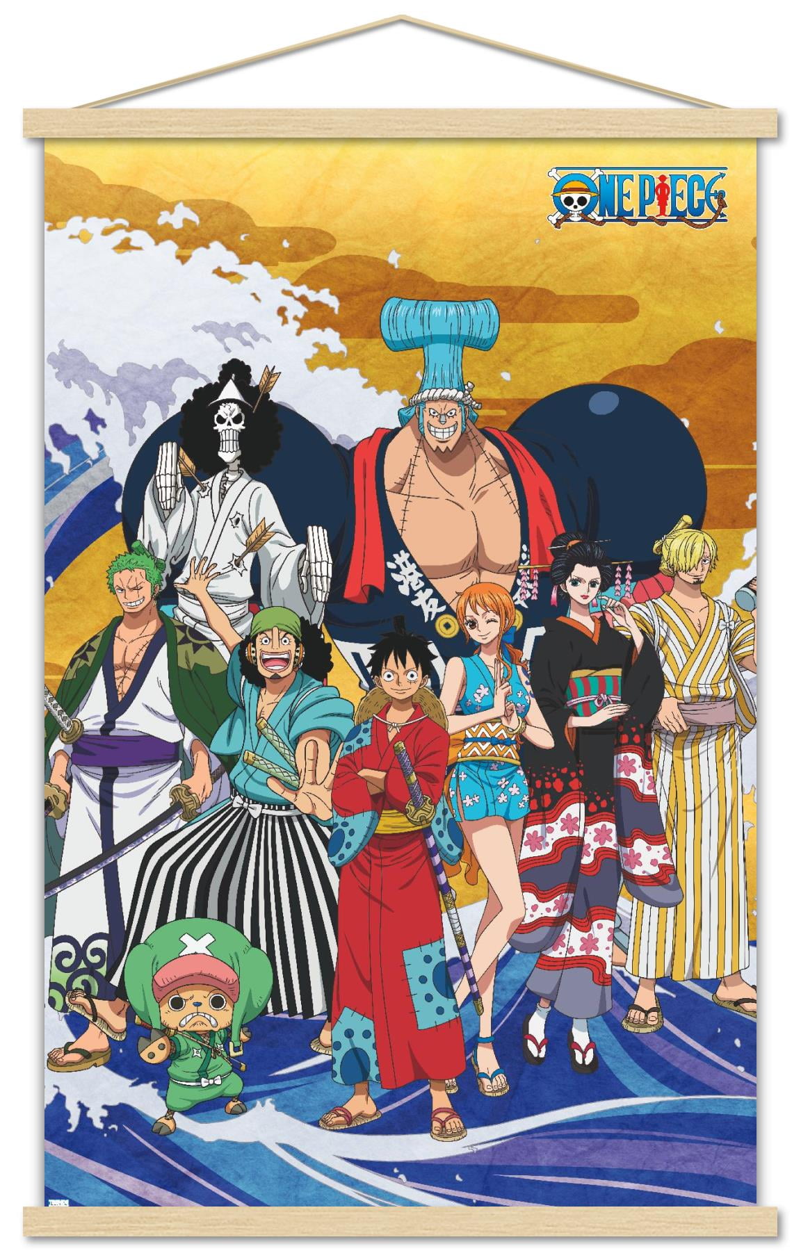 One Piece: Wano Country - Crew On Wave Wall Poster, 22.375