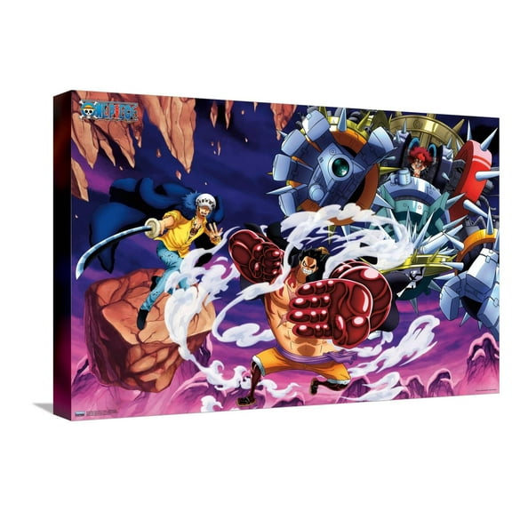 One Piece: Wano Country - Fighting Trio Canvas Wall Poster, 14.725" x 22.375"
