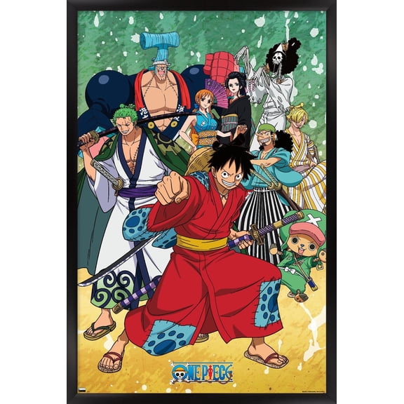 One Piece: Wano Country - Samurai Crew Wall Poster, 14.725" x 22.375" Framed