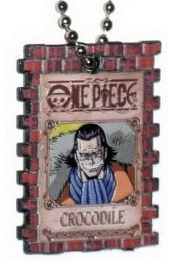 One Piece Wanted Portrait Crocodile Charm Keychain
