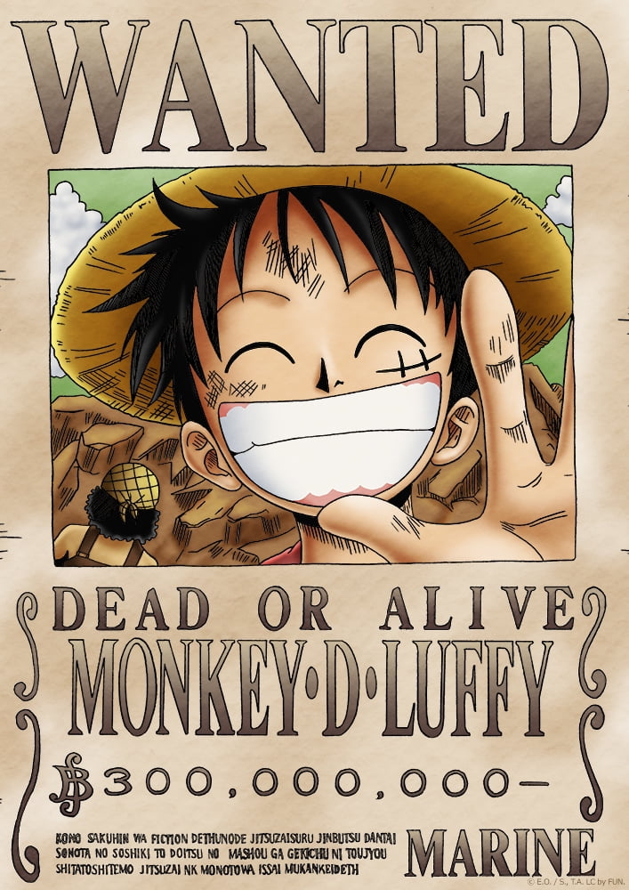 Buy Luffy Wanted Poster One Piece Online Philippines Ubuy