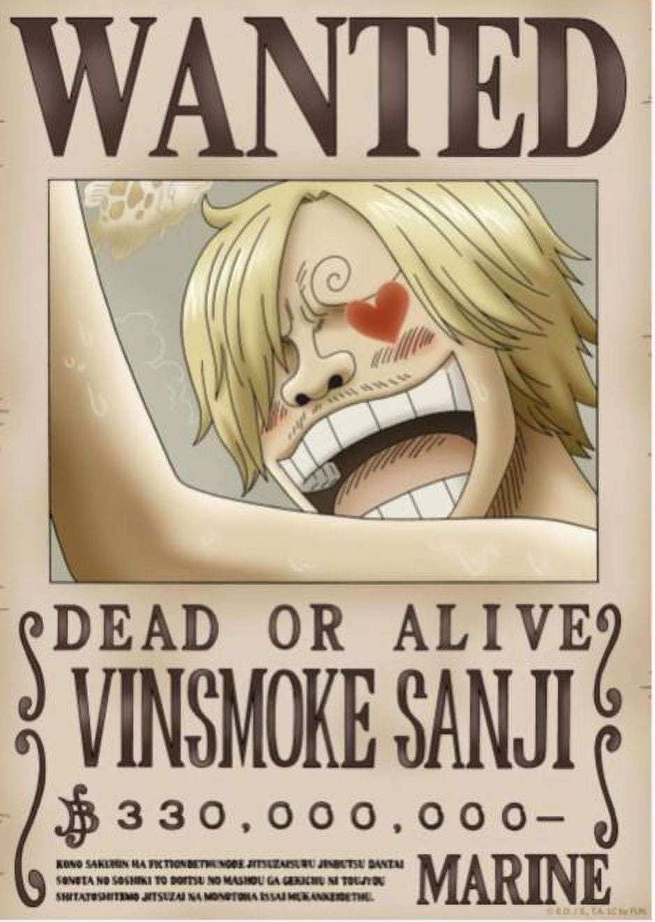 One Piece - Wanted Poster - Vinsmoke Sanji (New World - 330