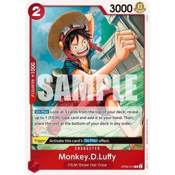 One Piece Wings of the Captain Rare Monkey.D.Luffy OP06-013