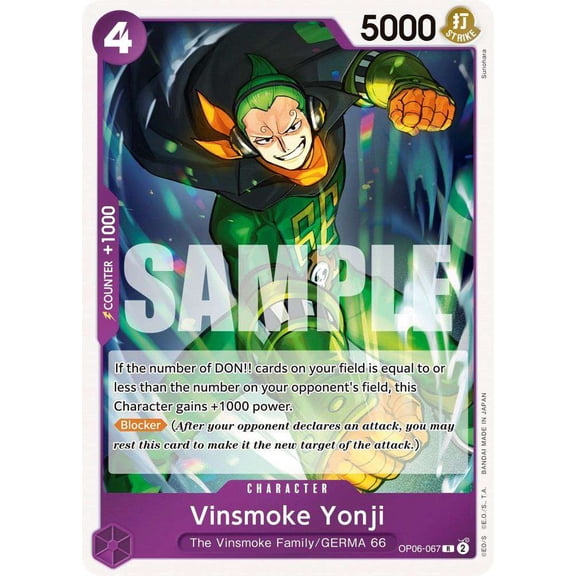 One Piece Wings of the Captain Rare Vinsmoke Yonji OP06-067