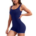 thumbnail image 1 of Mawalde Workout Jumpsuits for Women Backless Tummy Control Sleeveless Jumpsuits V Back Navy Blue M, 1 of 5