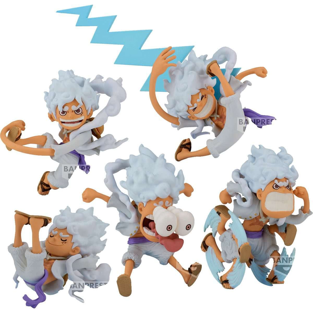 Banpresto One Piece Monkey D. Luffy Gear 5 Vinyl Figure, 5 Banpresto One Piece Monkey D. Luffy Gear 5 Vinyl Figure, 5