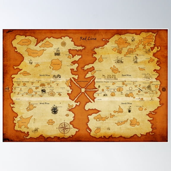 One Piece World Poster Wall Art, Modern Wall Decor For Living Room Bedroom, 16x24 UNFRAMED