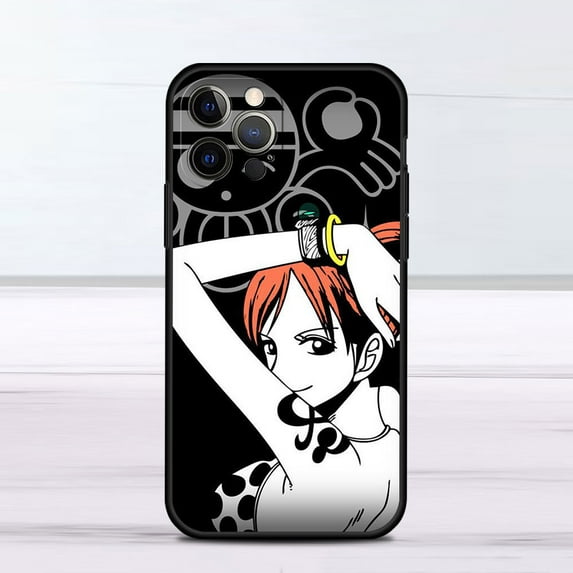 One Piece for iPhone 15pro Hard PC Case Cute Cool Anime Cartoon Character Design Fashion Funny Unique Fun Cover Shockproof Teens Cases for iPhone 15pro (Nami)