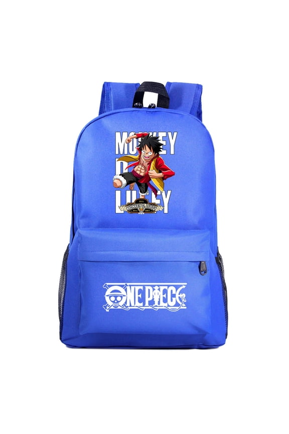 One_Pieces Anime Canvas Backpack Large Lightweight Laptop Knapsack Wear Resistant School Bookbag for Student