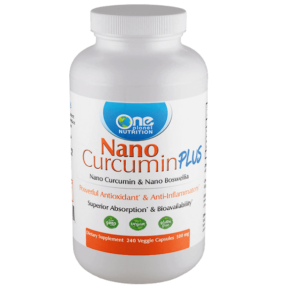 One Planet Nutrition Nano Curcumin Plus 500 mg Veggie Capsules (240 Servings)