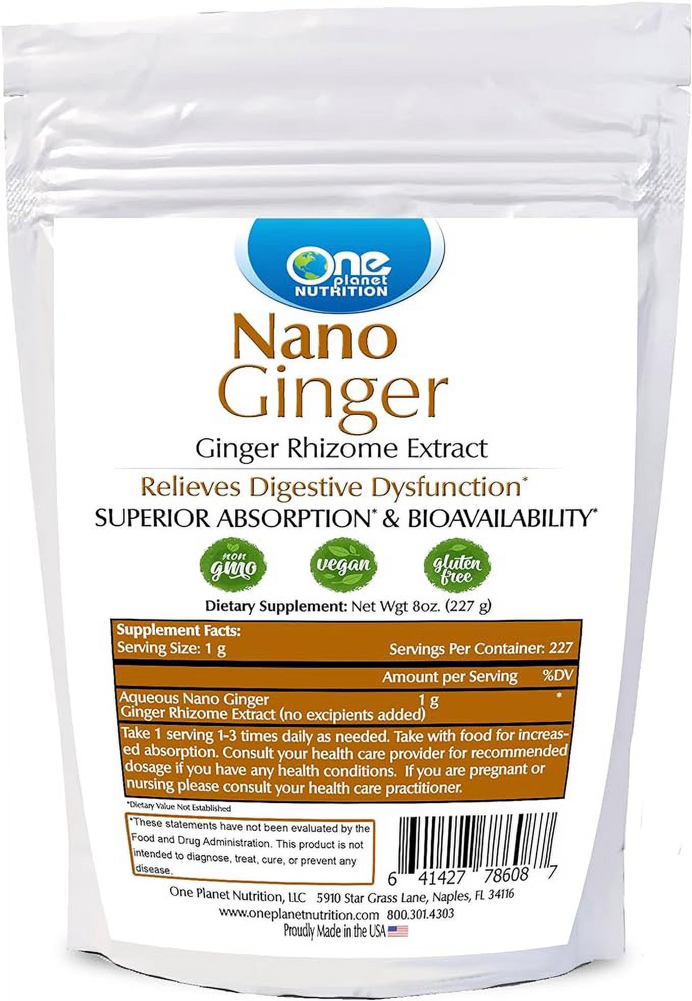 One Nutrition Nano Ginger Root High Absorption Nano